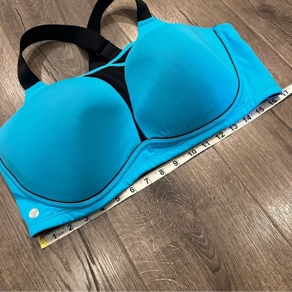 Livi Active Sport Bra 44DDD Bright Blue Convertible Strap Molded No Wire Workout - Picture 10 of 10